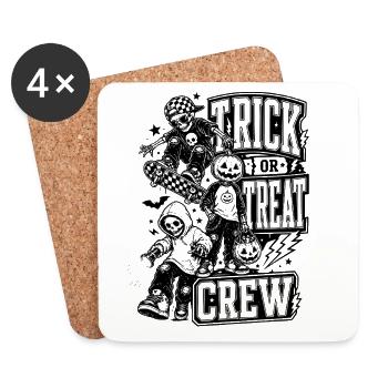 Trick or Treat Crew - Untersetzer (4er-Set) - Weiß - Vorne