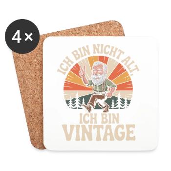 Ich bin nicht alt ich bin Vintage 60 Geburtstag - Untersetzer (4er-Set) - Weiß - Vorne