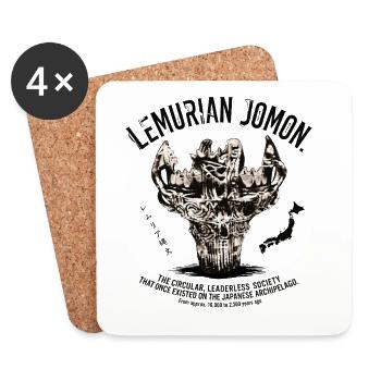 Lemurian Jomon Japan - Circular Society Pottery - Untersetzer (4er-Set) - Weiß - Vorne