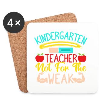 Pre K Teacher Not For The Weak Kindergarten - Untersetzer (4er-Set) - Weiß - Vorne