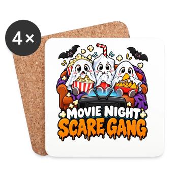 Movie Night Schrecken-Truppe - Untersetzer (4er-Set) - Weiß - Vorne