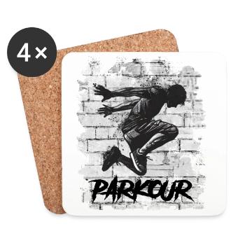 Parkour - Untersetzer (4er-Set) - Weiß - Vorne