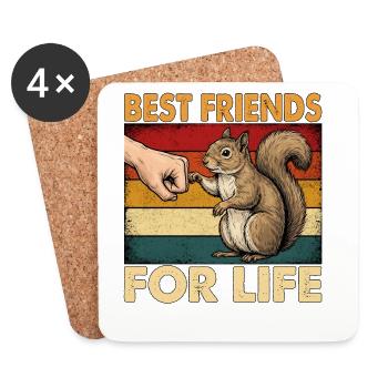 Best Friends For Life - Untersetzer (4er-Set) - Weiß - Vorne