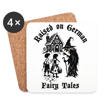 Raised on German Fairy Tails Hänsel und Gretel - Untersetzer (4er-Set) - Weiß - Vorne