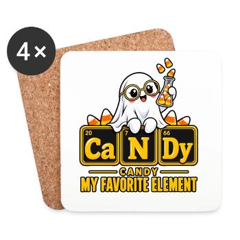 Geister Candy Elemente Design - Untersetzer (4er-Set) - Weiß - Vorne