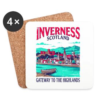 City Inverness Scotland Gateway To The Highlands - Untersetzer (4er-Set) - Weiß - Vorne