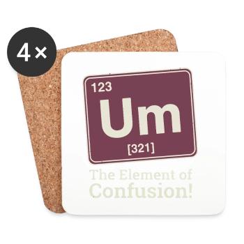 Element der Verwirrung Um  - Untersetzer (4er-Set) - Weiß - Vorne