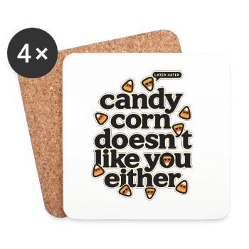 Candy Corn mag dich auch nicht - Untersetzer (4er-Set) - Weiß - Vorne