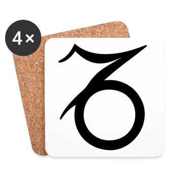 Zodiac Capricorn Design – The Sign of Capricorn - Coasters (set of 4) - white - Front