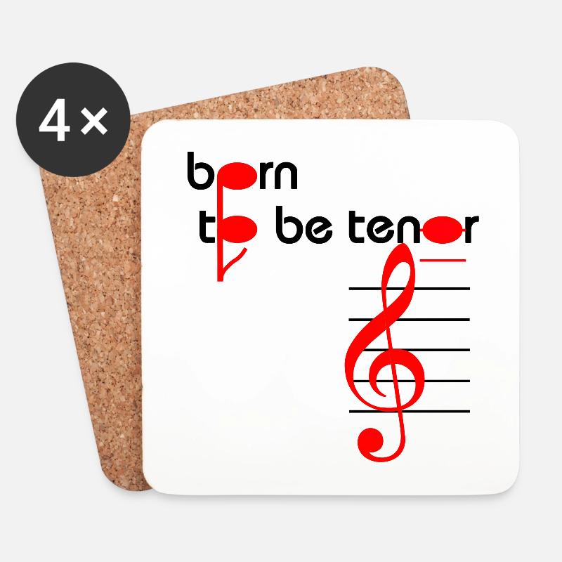 born to be tenor Chor Sänger Stimmlage singen - Untersetzer (4er-Set) - Weiß