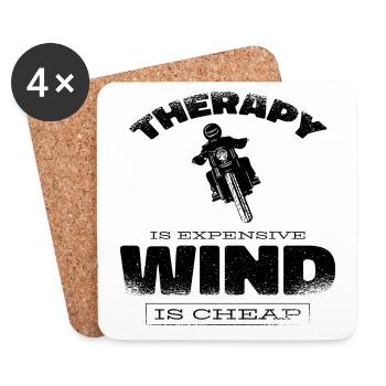 Motorcycle Race Motorbike Funny Saying - Coasters (set of 4) - white - Front