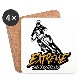 Enduro Offroad - Dessous de verre (lot de 4) - blanc - Devant