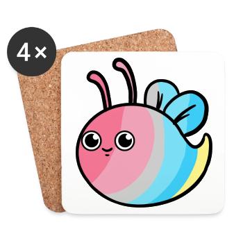 Genderflux Bee Genderflux Pride - Coasters (set of 4) - white - Front