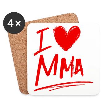 I love Mma - Coasters (set of 4) - white - Front