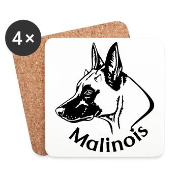 Malinois Devil - Coasters (set of 4) - white - Front