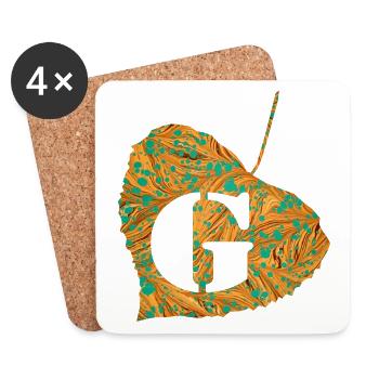 Sheet E 95 g - Coasters (set of 4) - white - Front