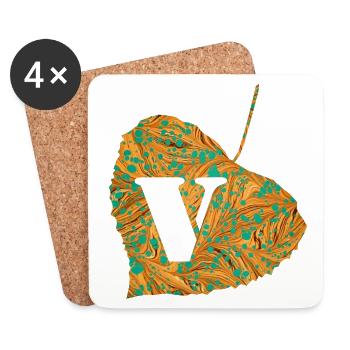 Sheet E 95 V - Coasters (set of 4) - white - Front