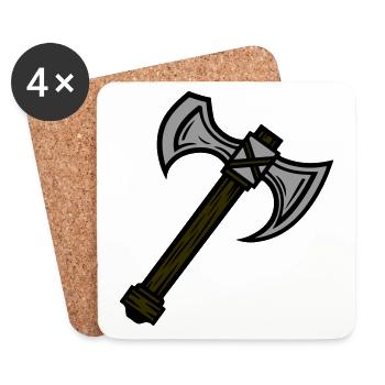 Axe Element - Coasters (set of 4) - white - Front