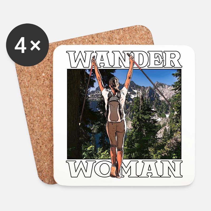 Wander Woman - Untersetzer (4er-Set) - Weiß