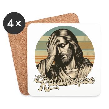 Jesus Digga Katastrophe - Untersetzer (4er-Set) - Weiß - Vorne