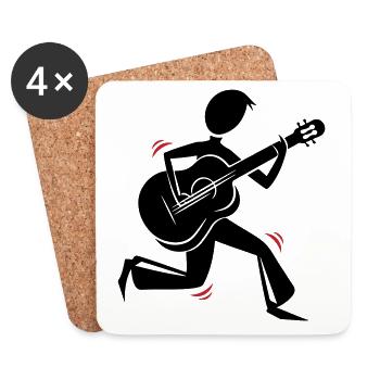 Guitarist Latino - Coasters (set of 4) - white - Front