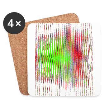 Sound waves - Coasters (set of 4) - white - Front
