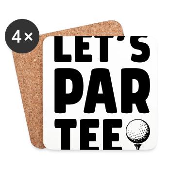 Let's Par Tee Golf Player Golfing Golf Course Golf - Untersetzer (4er-Set) - Weiß - Vorne