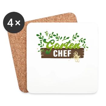 Gartenchef - Untersetzer (4er-Set) - Weiß - Vorne