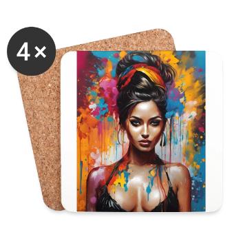 Southern Beauty - Coasters (set of 4) - white - Front