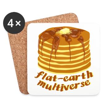 Flat-Earth Multiverse - Untersetzer (4er-Set) - Weiß - Vorne