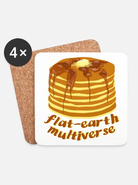 Flat-Earth Multiverse - Untersetzer (4er-Set) - Weiß