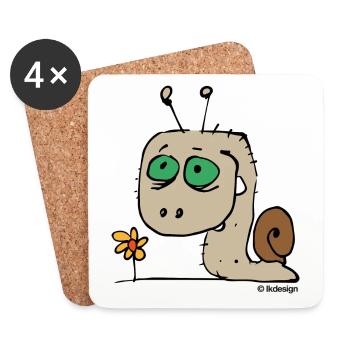 Schnecky - Coasters (set of 4) - white - Front