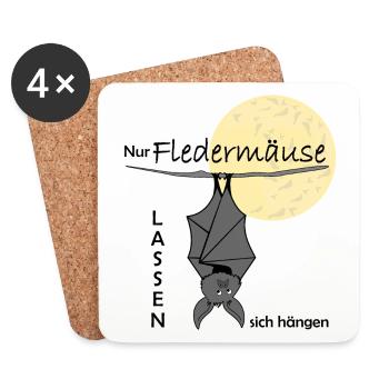 Bat - Coasters (set of 4) - white - Front