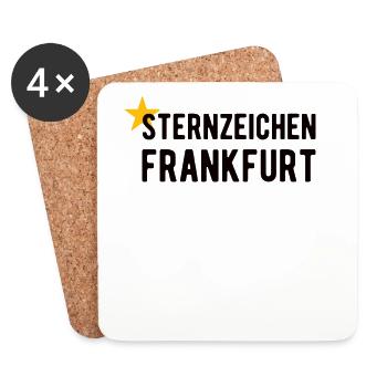 Sternzeichen Frankfurt - Trend Spruch - Untersetzer (4er-Set) - Weiß - Vorne