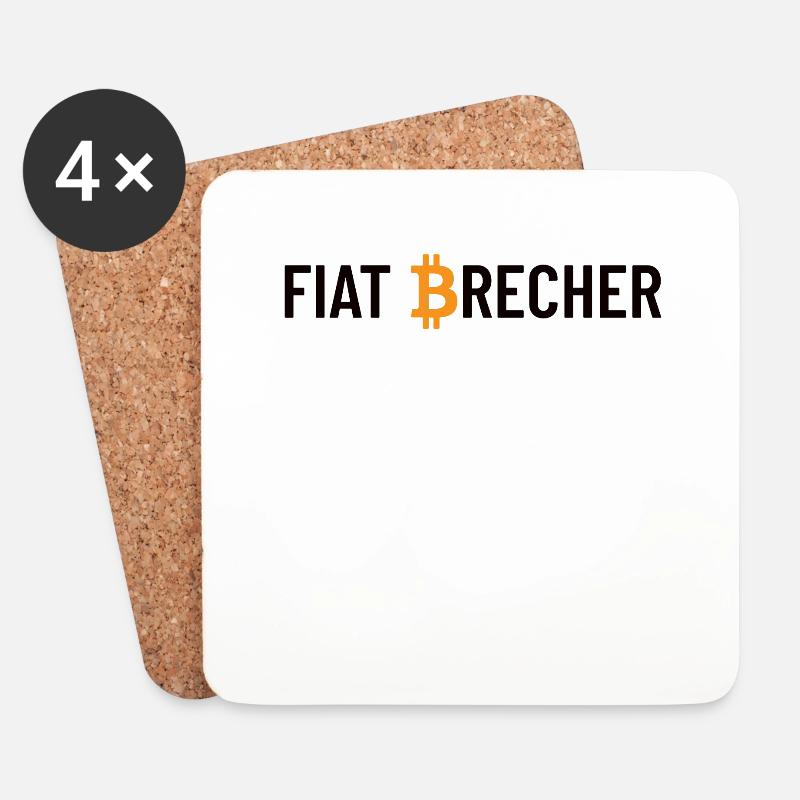 Witziges Bitcoin, Bitcoiner, Bitcoin Only Geschenk - Untersetzer (4er-Set) - Weiß