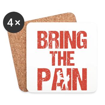 BRING THE PAIN - Boxe, Fightwear Idée cadeau - Dessous de verre (lot de 4) - blanc - Devant