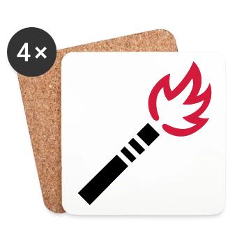 Fireworks - Coasters (set of 4) - white - Front