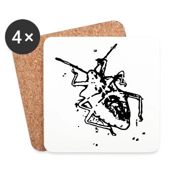 Dead Bug / Dead Bed Bug Wantz (1c) - Coasters (set of 4) - white - Front