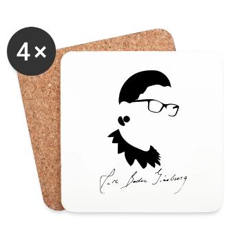 Ruth Bader Ginsburg Juge de la Cour RBG LGBT I dissidence - Dessous de verre (lot de 4) - blanc - Devant