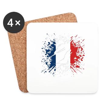 Cadeau De Combinaison Nordique Pour Les Amateurs - Dessous de verre (lot de 4) - blanc - Devant