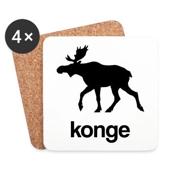 Elk King - Dessous de verre (lot de 4) - blanc - Devant