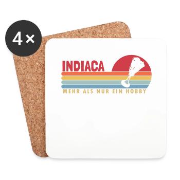 Indiaca Plus Qu'Un Simple Passe-Temps Indiaca - Dessous de verre (lot de 4) - blanc - Devant