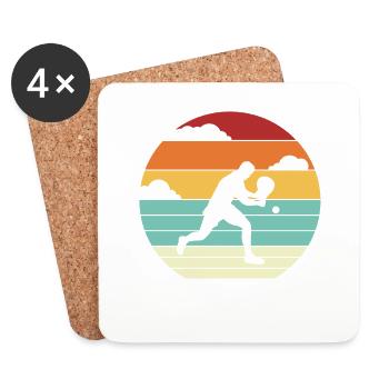 Padel Tennis Platform Tennis Paddleball Padel - Coasters (set of 4) - white - Front