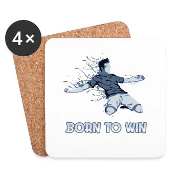 Born To Win Goal Keeper Futbol Fußball Trainer - Coasters (set of 4) - white - Front