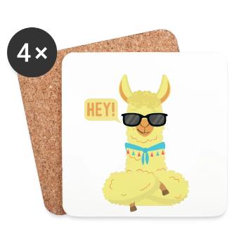 Cool Alpaca Vicuna Guanaco Llama Breeder Alpaca - Coasters (set of 4) - white - Front