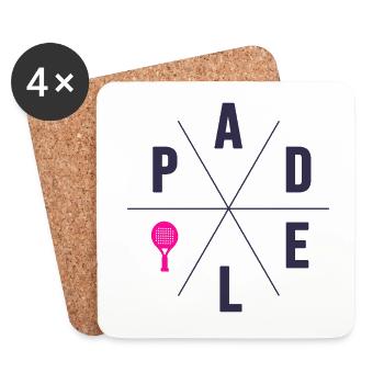 Padel tennis padel player girls women padel - Coasters (set of 4) - white - Front