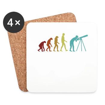 Astronomie Evolution Cosmologiste du ciel étoilé - Dessous de verre (lot de 4) - blanc - Devant