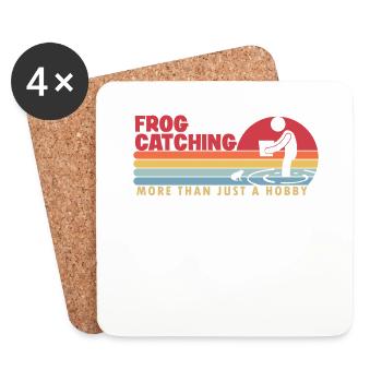 Frog Catching more than a Hobby Kaulquappe Frosch - Untersetzer (4er-Set) - Weiß - Vorne