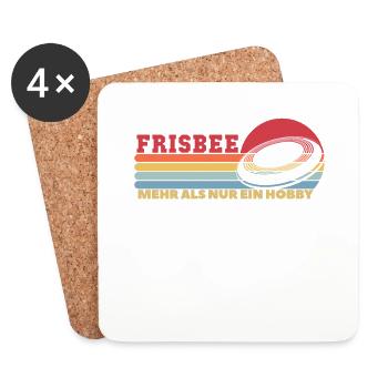 Frisbee mehr als ein Hobby Korb Scheibe Disc - Untersetzer (4er-Set) - Weiß - Vorne