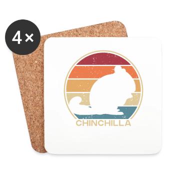 Retro Shorttail Longtail Longhair Breeder - Coasters (set of 4) - white - Front